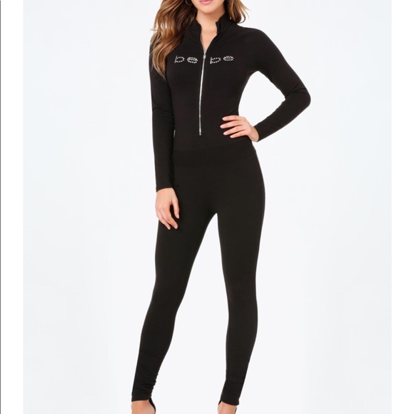bebe logo jumpsuit